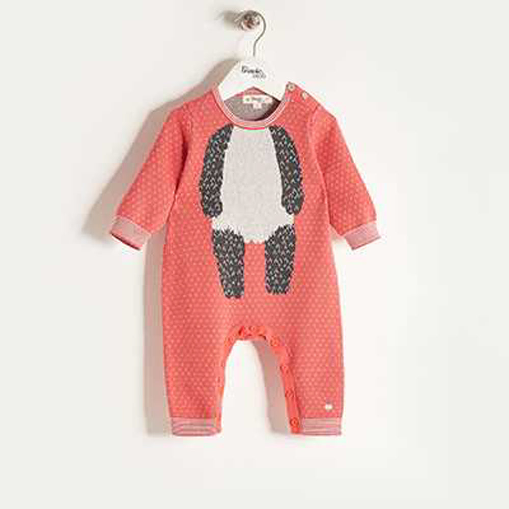 Panda Knitted Baby Playsuit - Bonnie Baby